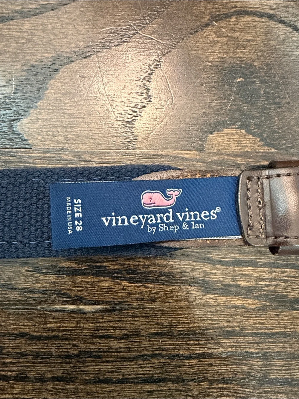 Vineyard Vines Boy Classic Canvas Club Belt • Navy • size 26